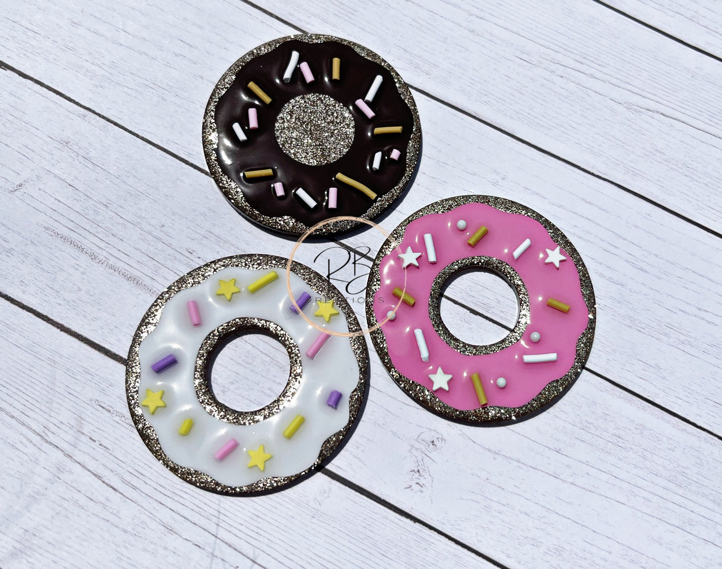 Donut Badge Reel | Sprinkle Donut Badge Holder | Nurse | Pharmacy Tech | Sprinkle Badge Clip | Retractable | Interchangeable