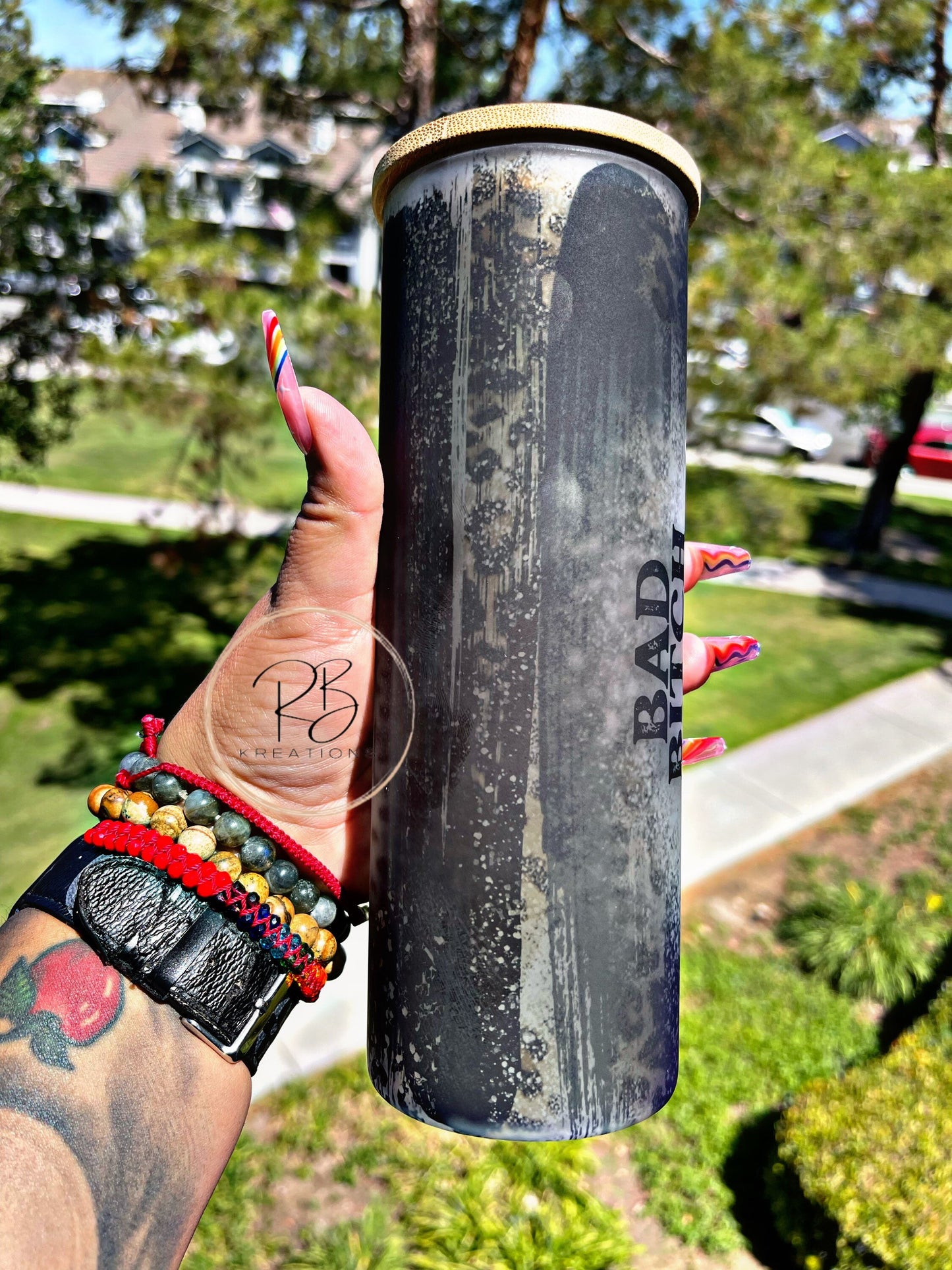 Bad Bitch Energy Tumbler | Leopard print Lips | Skeleton middle finger Funny tumbler | Mom tumbler | 25oz Skinny Frosted glass