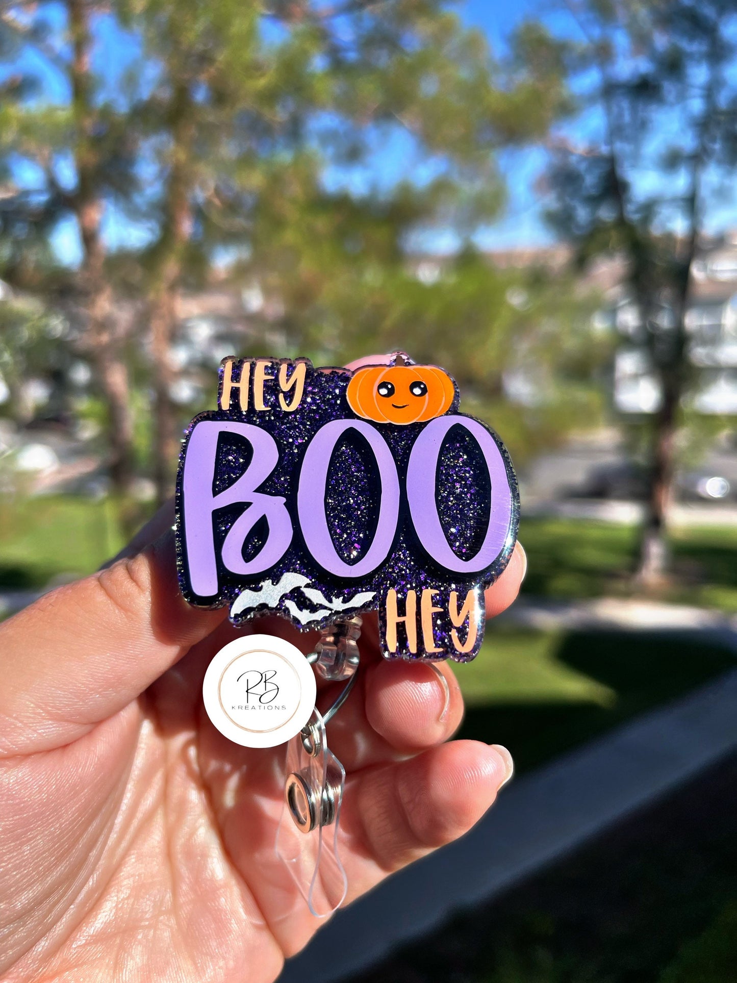 Hey Boo Hey Badge Reel | Halloween Badge Reel | Hey Boo Badge Holder | Holiday Badge Holder | Nurses |
