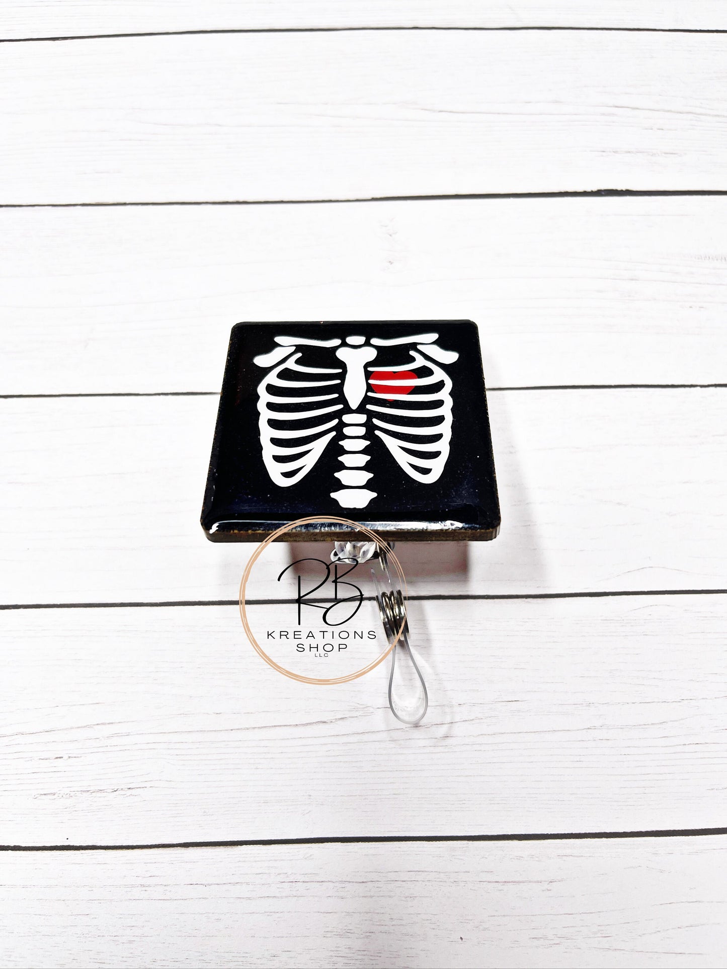 X-ray tech Badge holder | Radiologist badge reel | Radiologist | Skeleton | Interchangeable