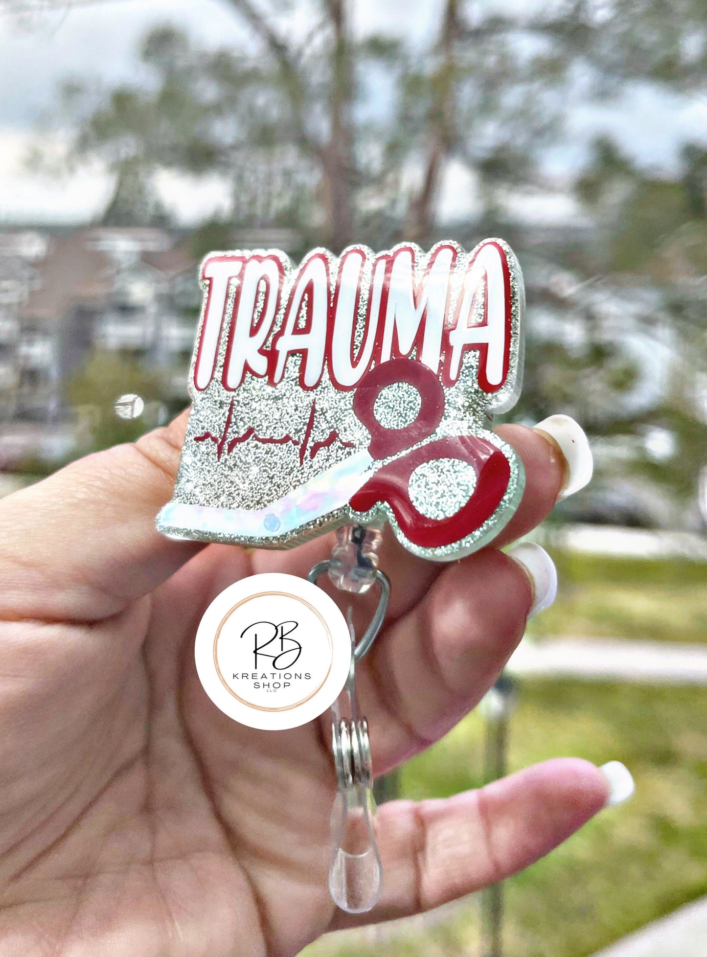Trauma Badge Reel | Retractable | Badge Holder | Name tag holder | Interchangeable