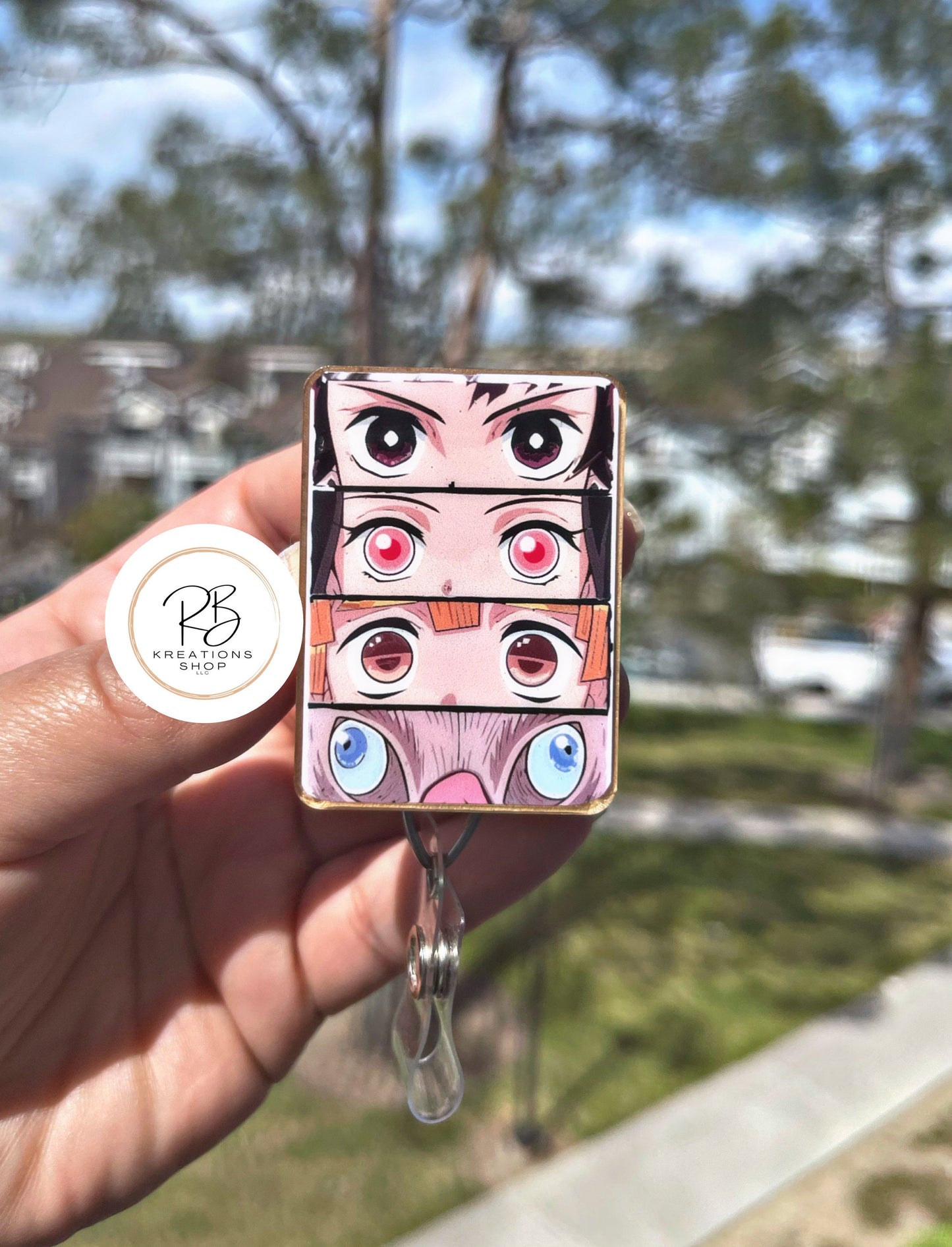 Anime badge reel | Anime | No Glitter | Badge Holder | Interchangeable