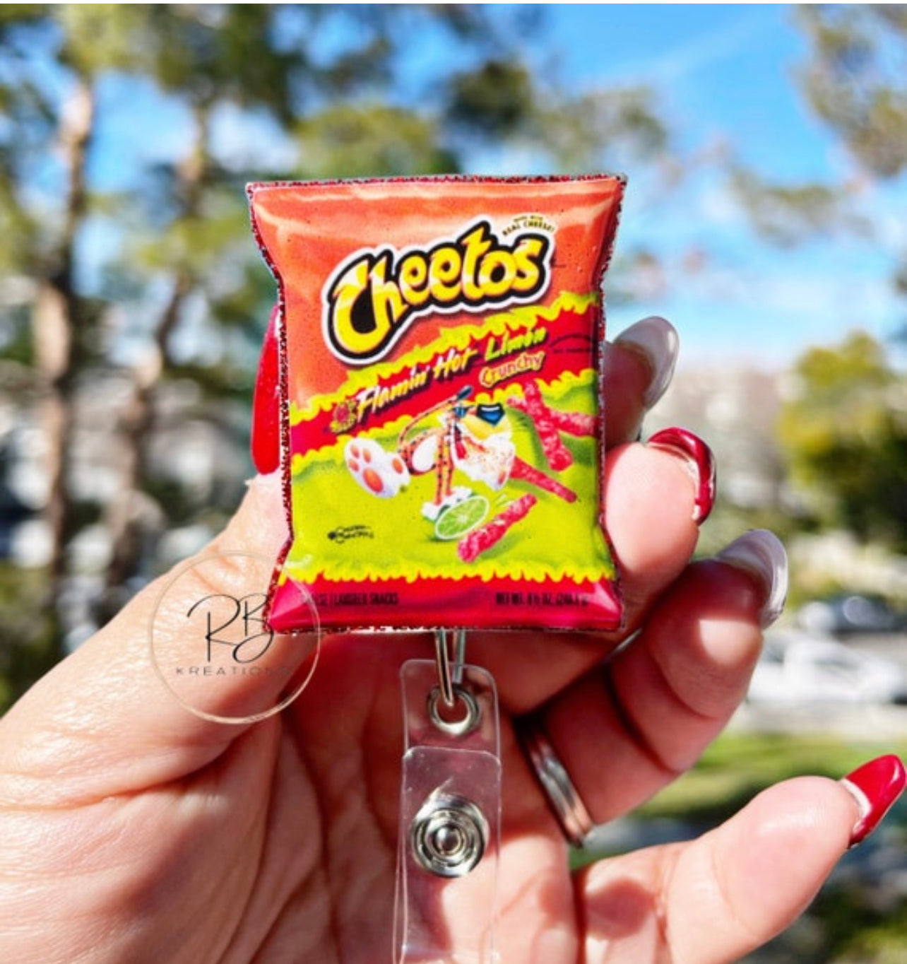 Hot Cheetos with lime badge reel | Nurse badge reel | chips ID badge holder | Interchangeable badge reel | Medical badge topper | funny badge reel|