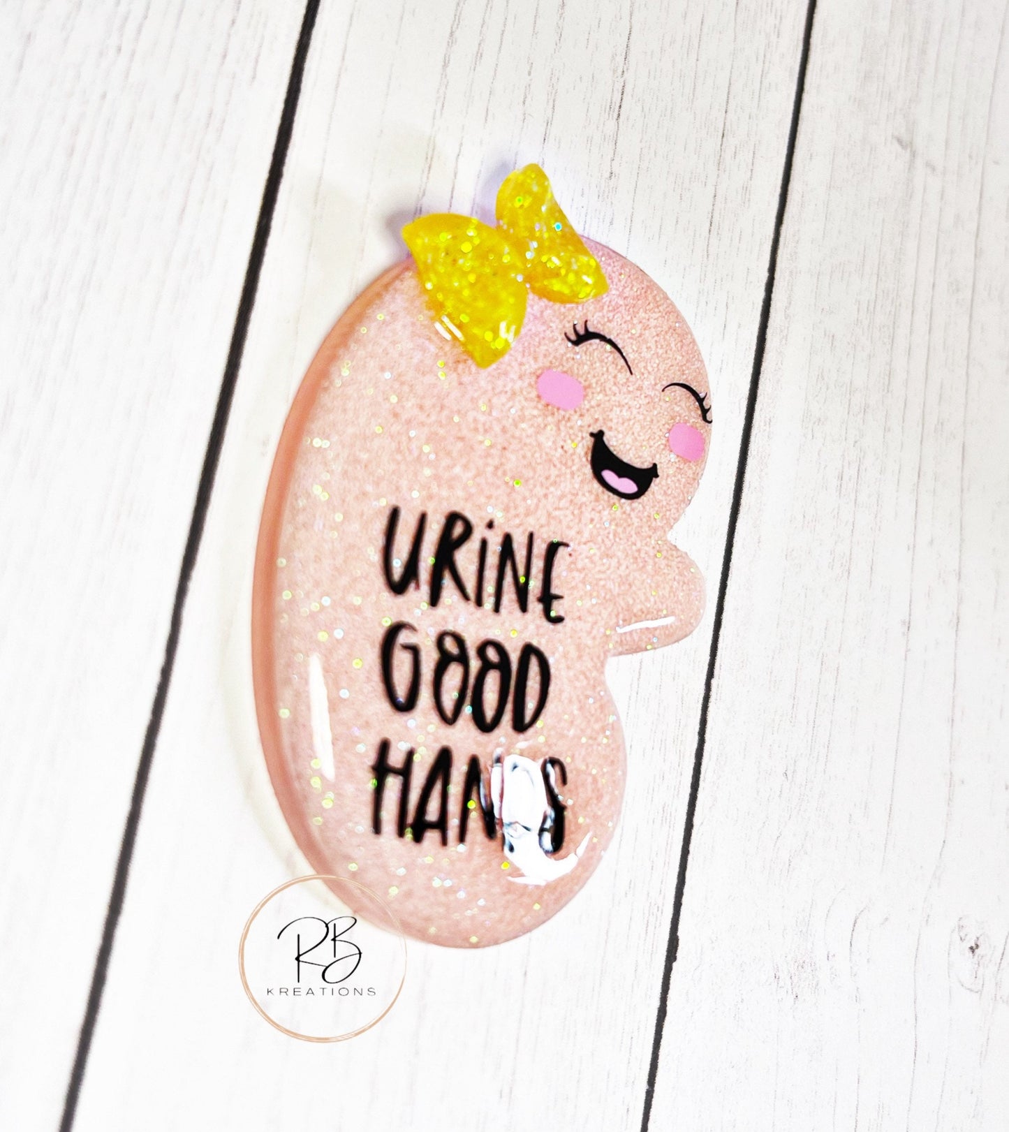 Urine In Good Hands Badge Topper | Kidney Badge Reel | Humor Badge Holder | Interchangeable Badge Reel | Funny Nurse Badge Reel