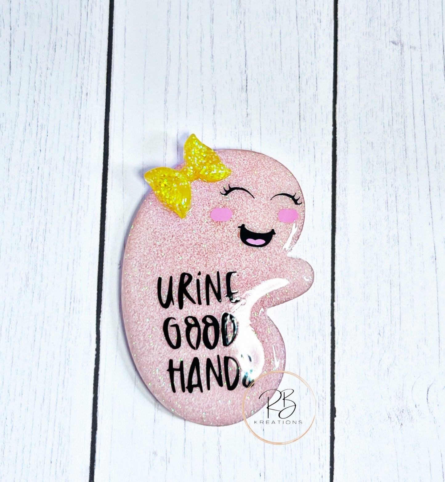Urine In Good Hands Badge Topper | Kidney Badge Reel | Humor Badge Holder | Interchangeable Badge Reel | Funny Nurse Badge Reel