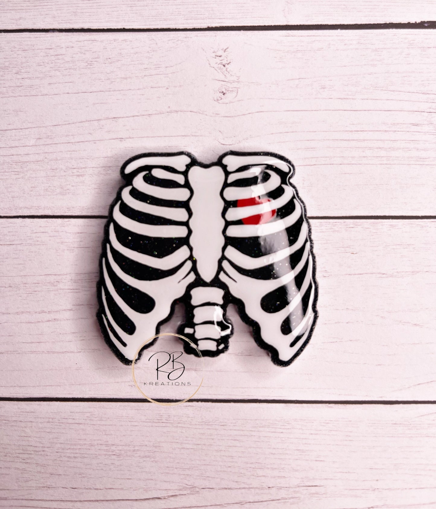 X-ray Tech Badge Reel | Radiology Badge Holder | Radiologist | Rib Cage Badge Clip | Retractable | Interchangeable