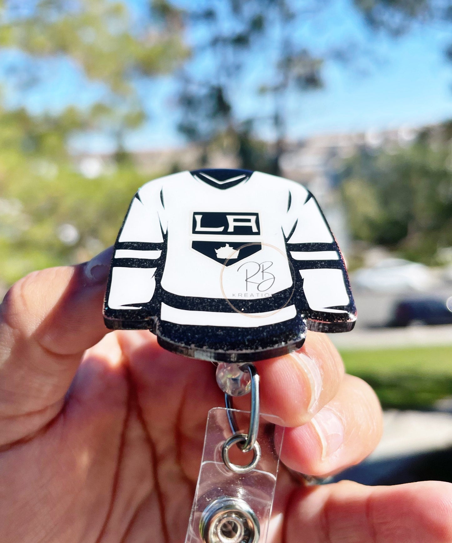 Hockey Jersey Badge Reel | Hockey Team Badge Holder | Nurse Gift | Jersey Badge Clip | Retractable | Interchangeable