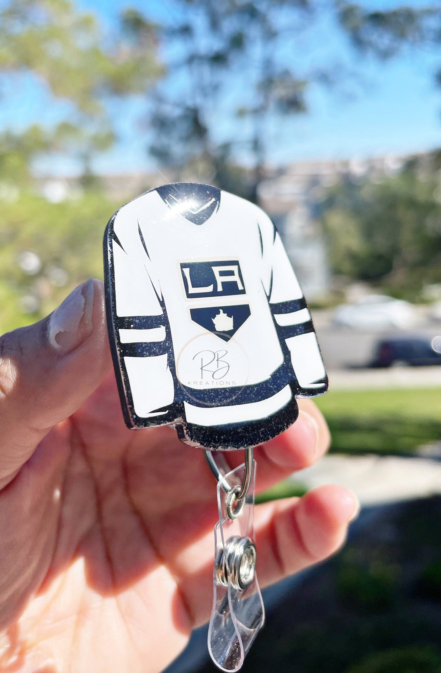 Hockey Jersey Badge Reel | Hockey Team Badge Holder | Nurse Gift | Jersey Badge Clip | Retractable | Interchangeable