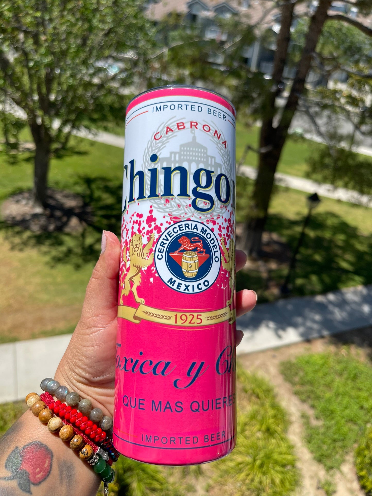 Chingona Tumbler | Chingona cold and hot tumbler  | Custom tumbler | Mom tumbler | 20oz Skinny Stainless steel tumbler
