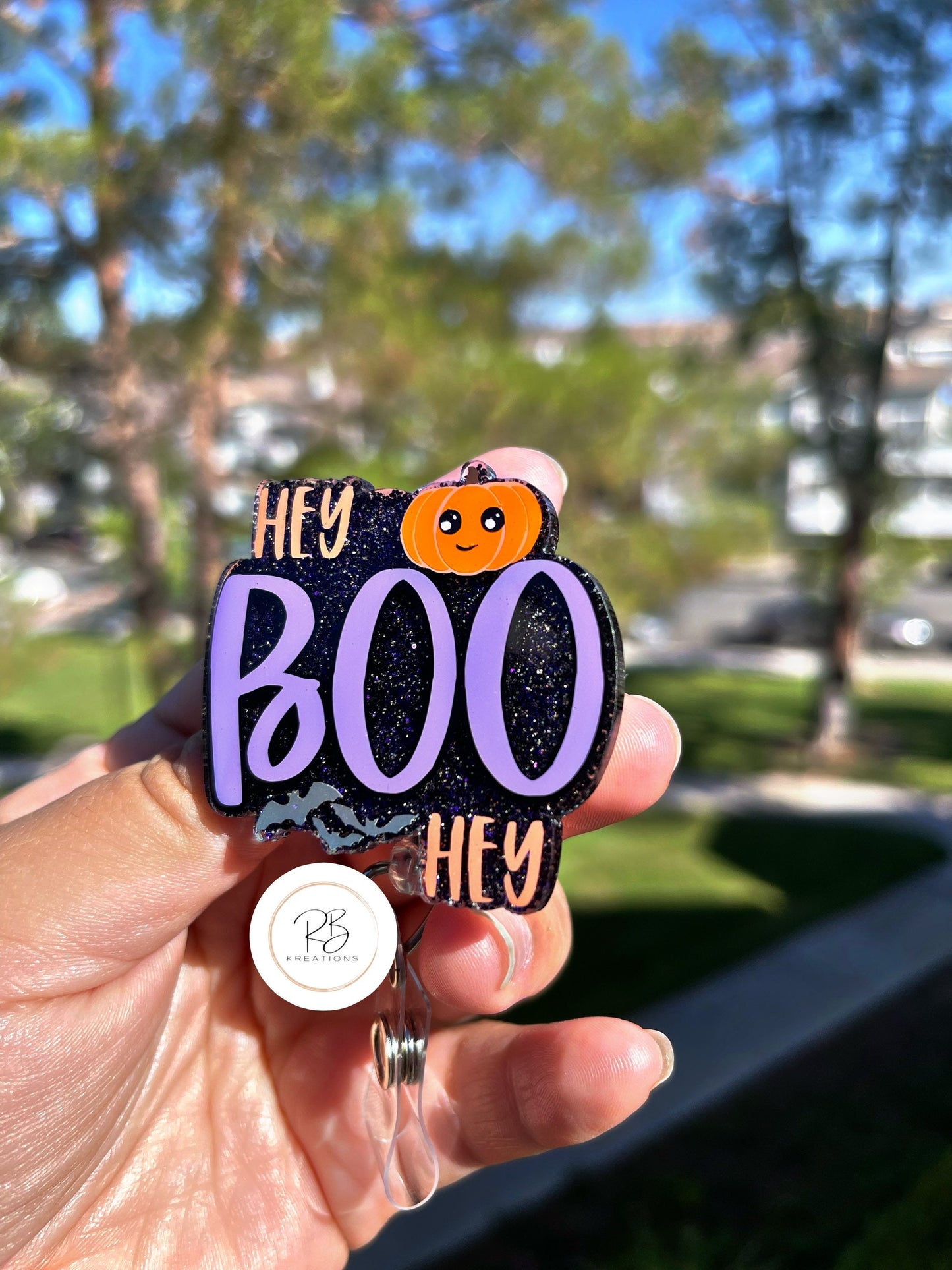 Hey Boo Hey Badge Reel | Halloween Badge Reel | Hey Boo Badge Holder | Holiday Badge Holder | Nurses |