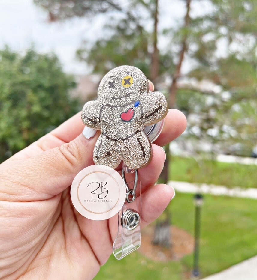 Voodoo Doll Badge Reel | Cute Voodoo Doll Badge Reel Voodoo Badge Holder | Badge Holder | Halloween | Interchageable