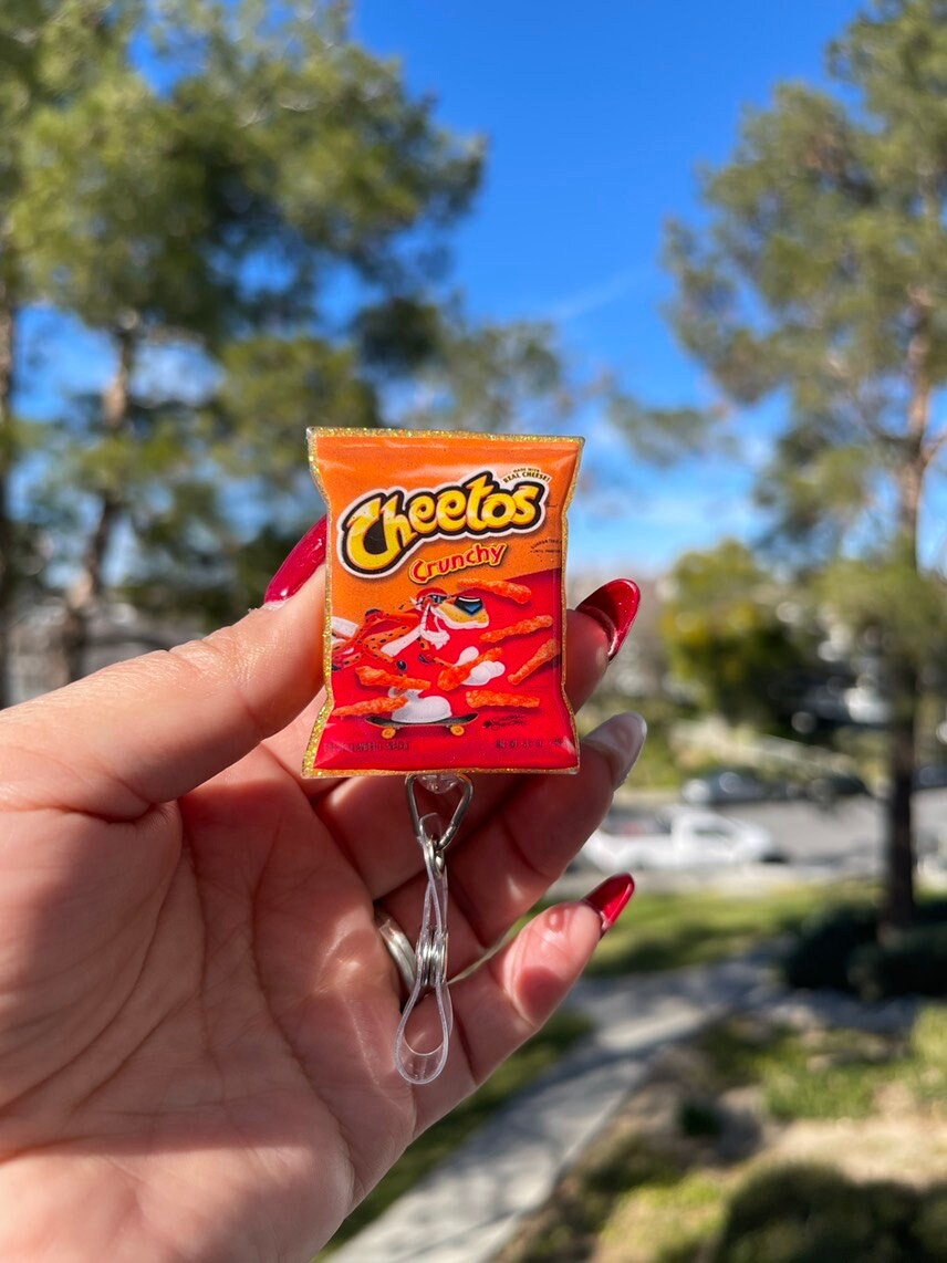 Cheetos chip badge reel | Nurse badge reel | chips ID badge holder | Medical badge topper | funny badge reel | Interchangeable