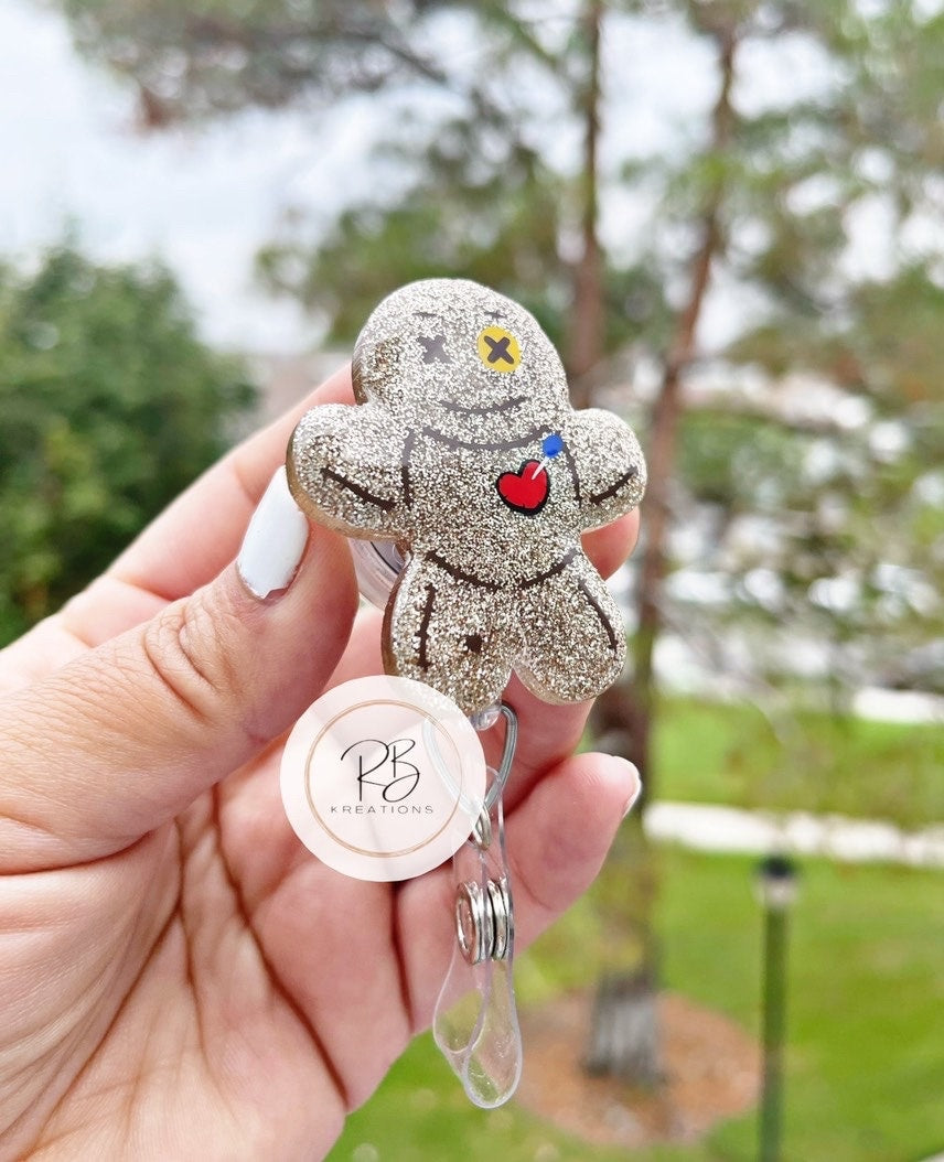 Voodoo Doll Badge Reel | Cute Voodoo Doll Badge Reel Voodoo Badge Holder | Badge Holder | Halloween | Interchageable
