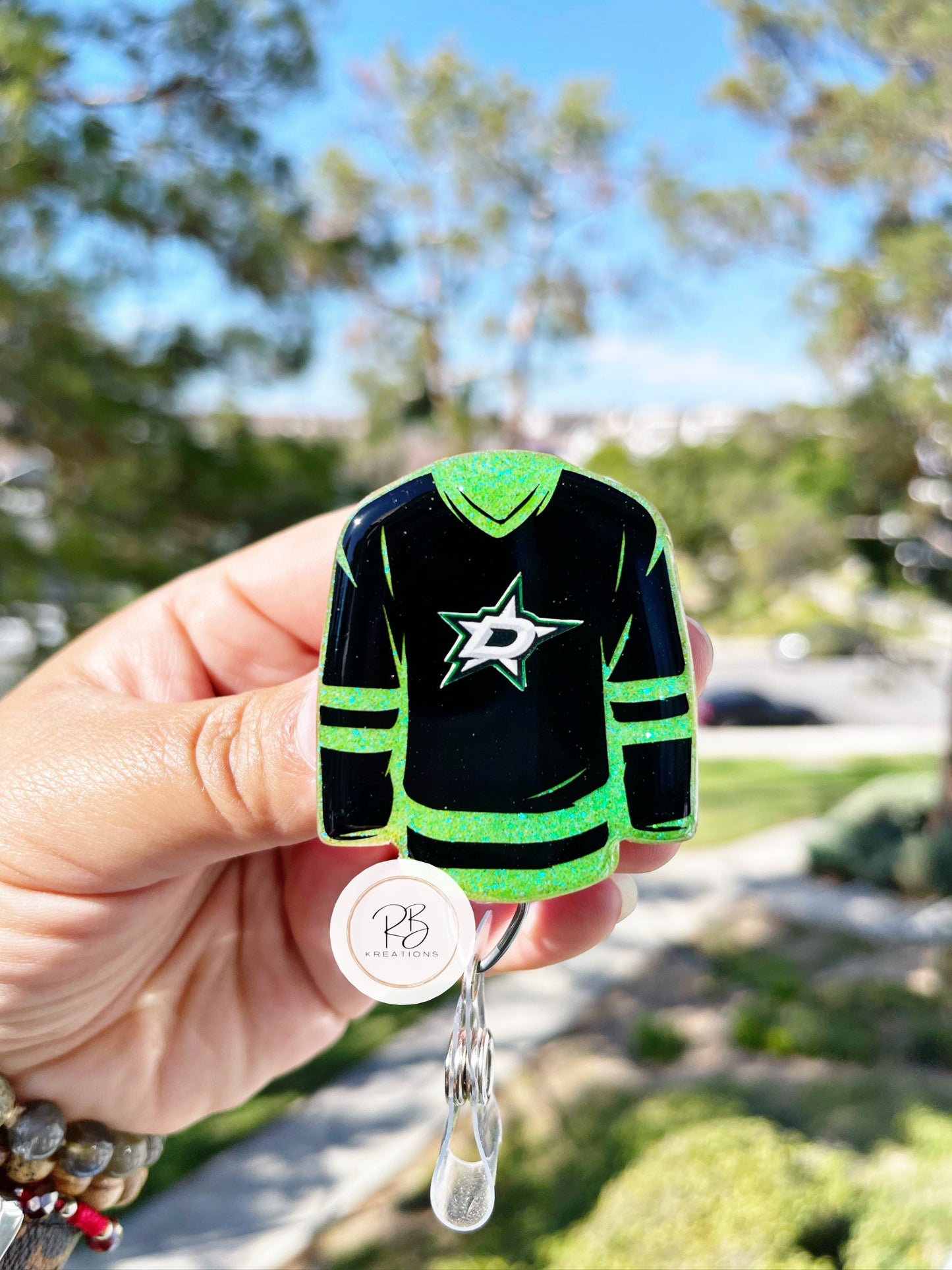 Hockey Jersey Badge Reel | Hockey Team Badge Holder | Nurse Gift | Jersey Badge Clip | Retractable | Interchangeable