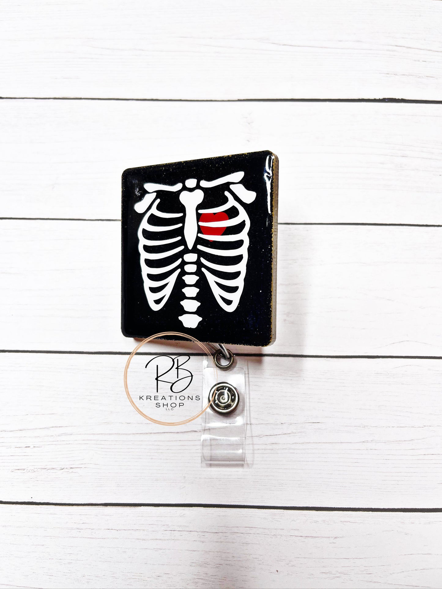 X-ray tech Badge holder | Radiologist badge reel | Radiologist | Skeleton | Interchangeable