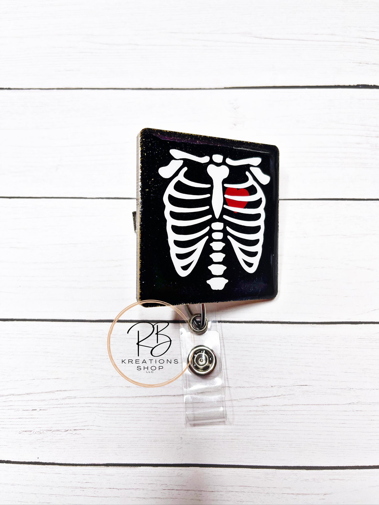 X-ray tech Badge holder | Radiologist badge reel | Radiologist | Skeleton | Interchangeable