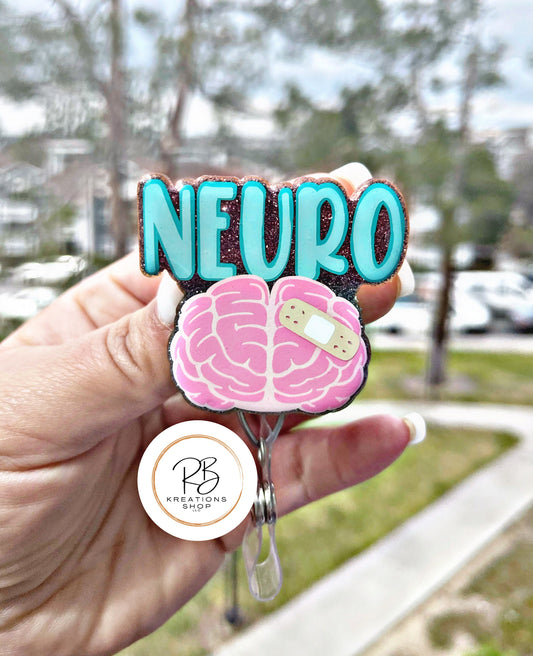 Neuro Badge Reel | Neurology badge holder|  Retractable | Badge Holder | Name tag holder | Interchangeable