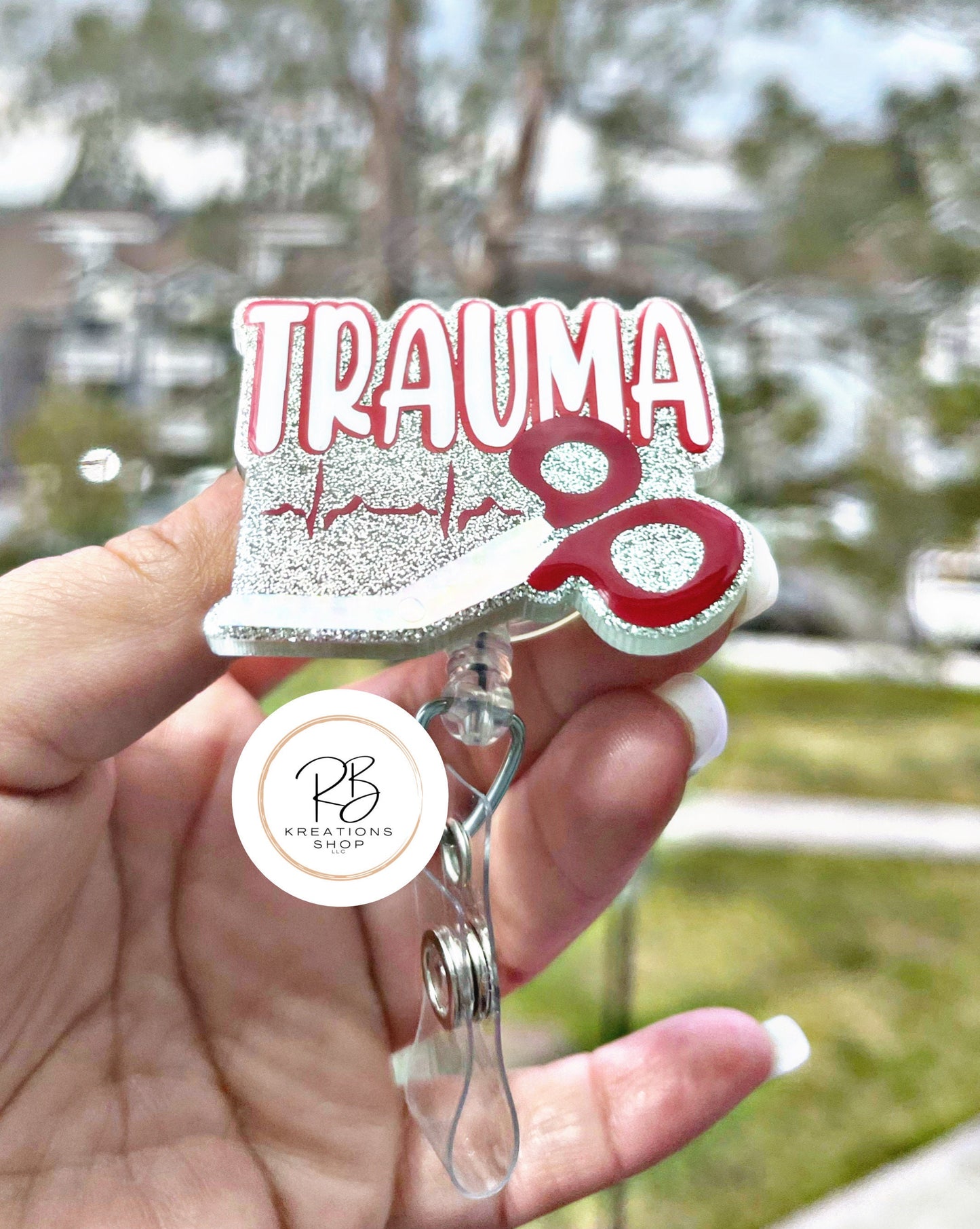Trauma Badge Reel | Retractable | Badge Holder | Name tag holder | Interchangeable