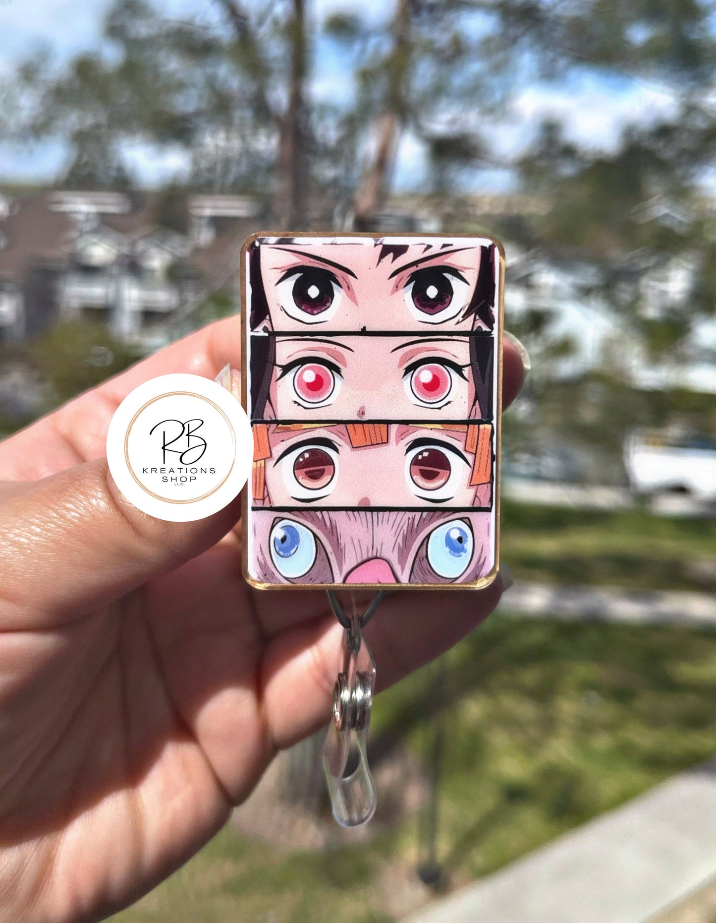 Anime badge reel | Anime | No Glitter | Badge Holder | Interchangeable