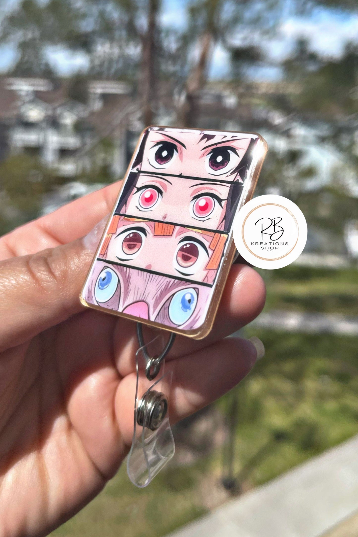 Anime badge reel | Anime | No Glitter | Badge Holder | Interchangeable