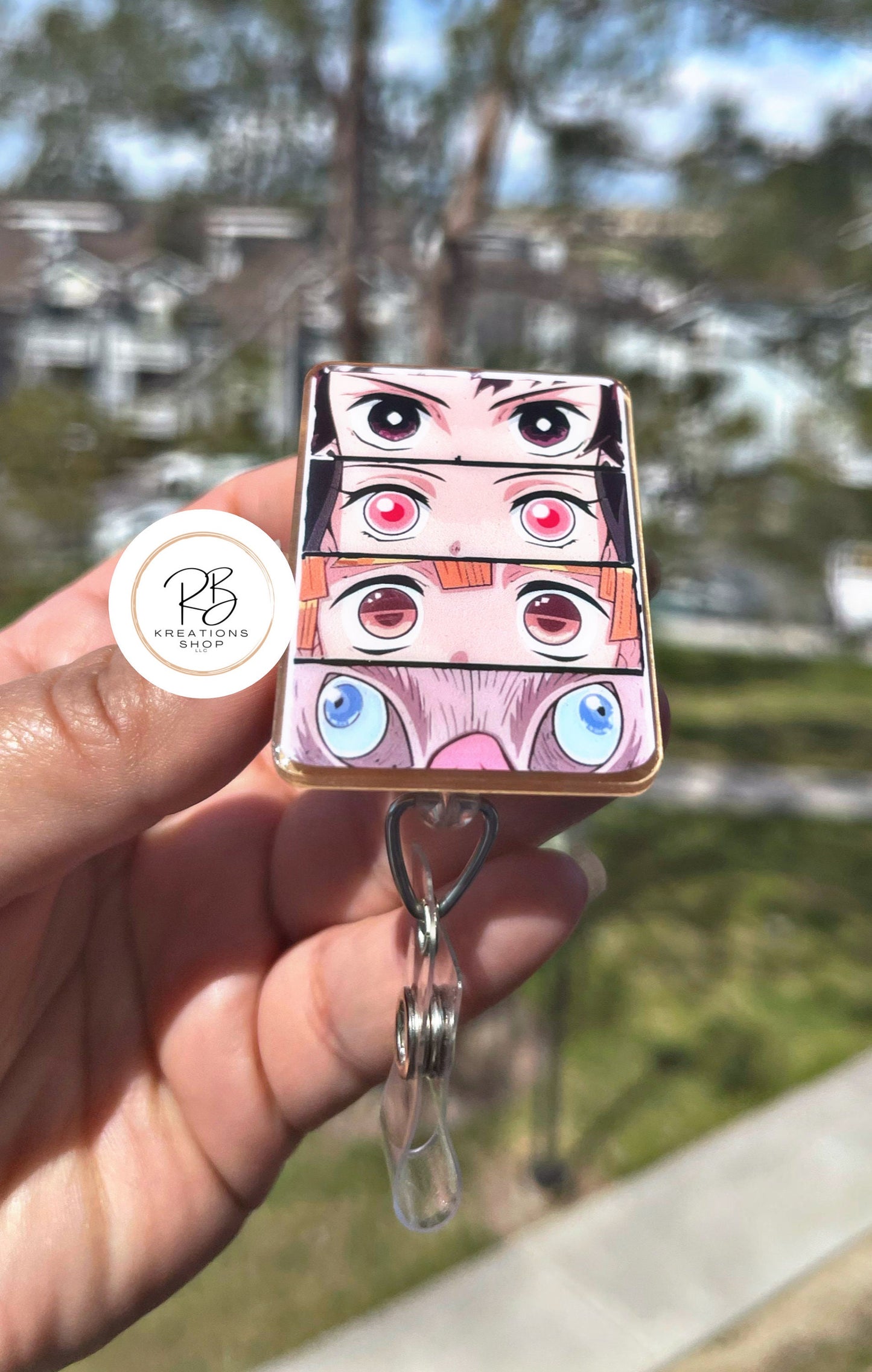 Anime badge reel | Anime | No Glitter | Badge Holder | Interchangeable