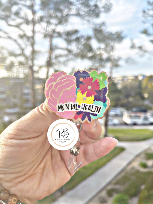 Mental Health badge reel | Nurse badge reel | Mental health Matters badge holder | Medical badge topper | Interchangeable | Retractable
