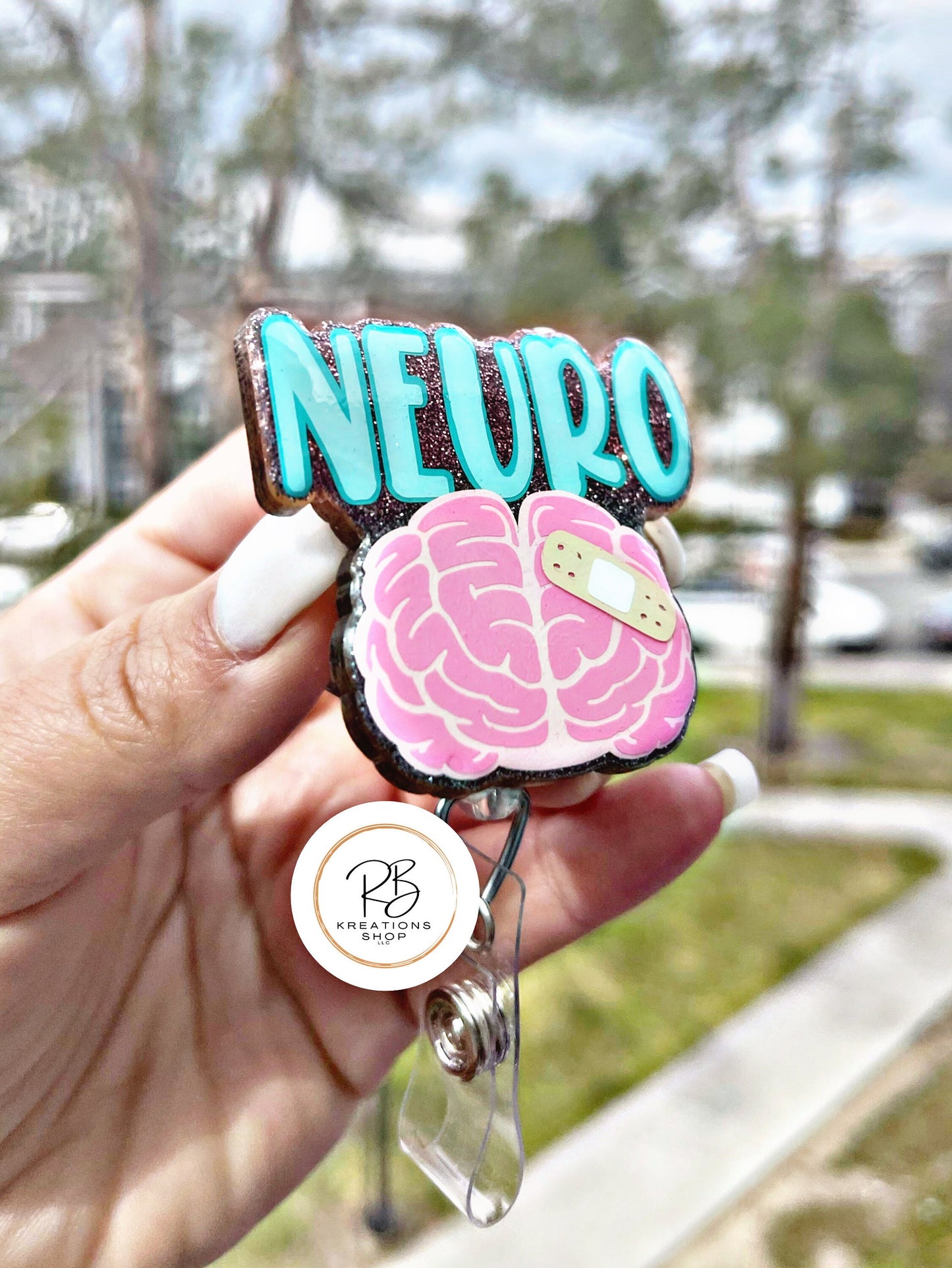 Neuro Badge Reel | Neurology badge holder|  Retractable | Badge Holder | Name tag holder | Interchangeable