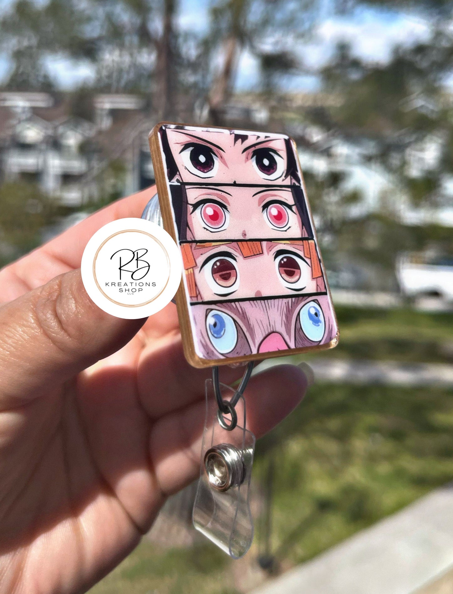 Anime badge reel | Anime | No Glitter | Badge Holder | Interchangeable