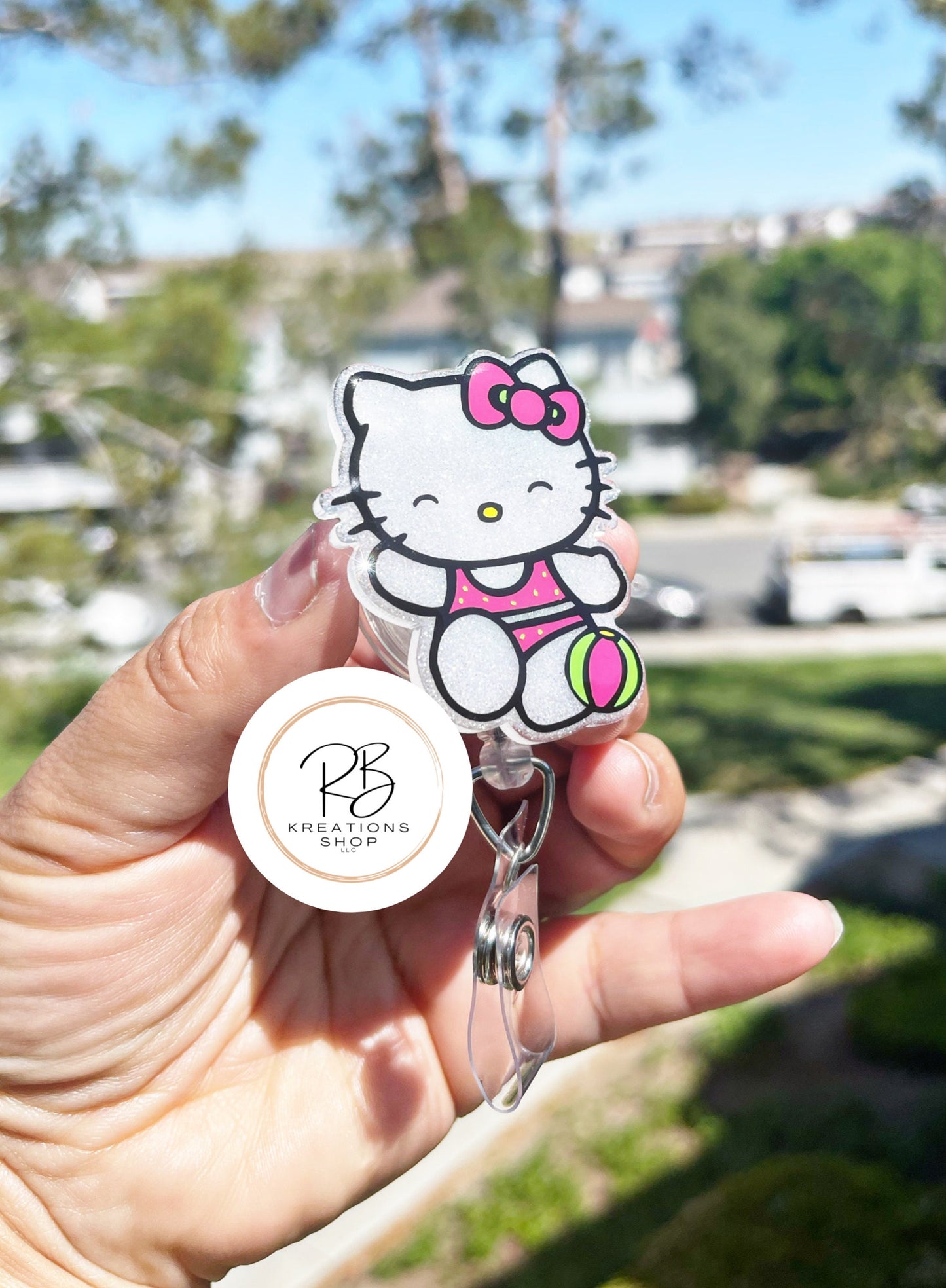 Beach girl Badge Reel | Summer girl Badge Reel | Cute Badge Holder | Retractable | Name tag | Interchangeable