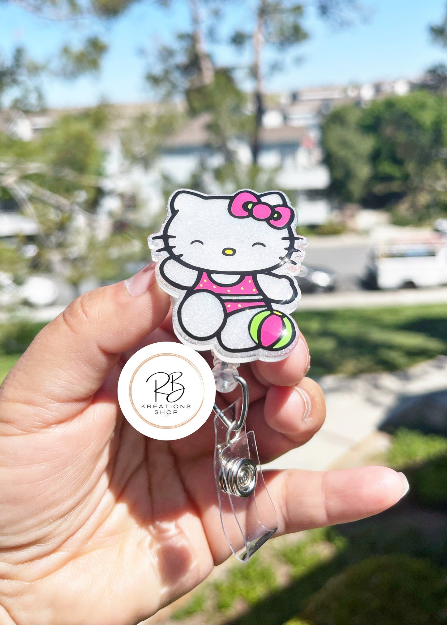 Beach girl Badge Reel | Summer girl Badge Reel | Cute Badge Holder | Retractable | Name tag | Interchangeable