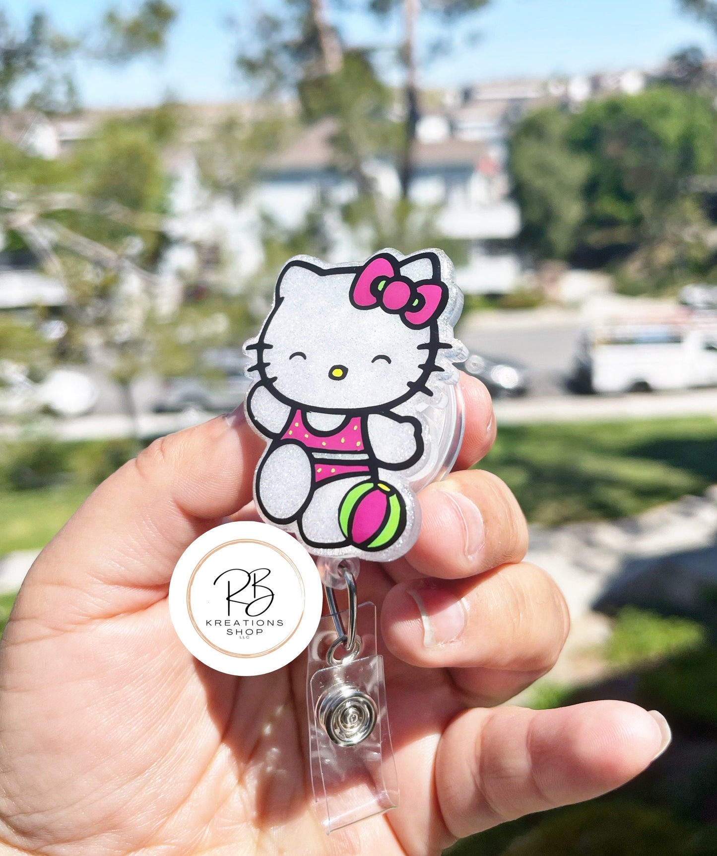 Beach girl Badge Reel | Summer girl Badge Reel | Cute Badge Holder | Retractable | Name tag | Interchangeable