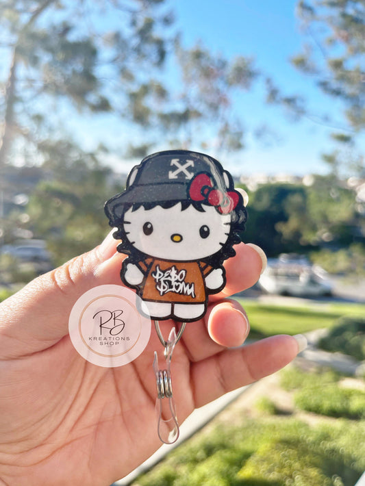 Peso Pluma Badge Reel | Kittie Peso Pluma Badge Reel | Badge Holder | Fun and playful badge