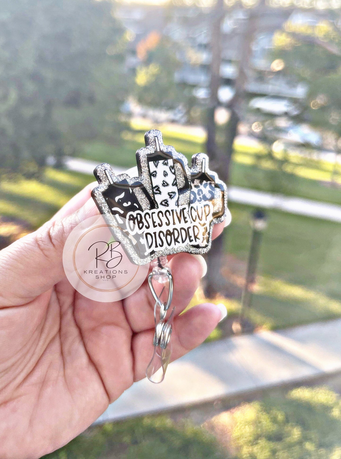 Obsessive disorder tumbler badge reel | Tumbler Badge reel | Medical Badge Reel | Nurses | Retractable | Interchangeable |
