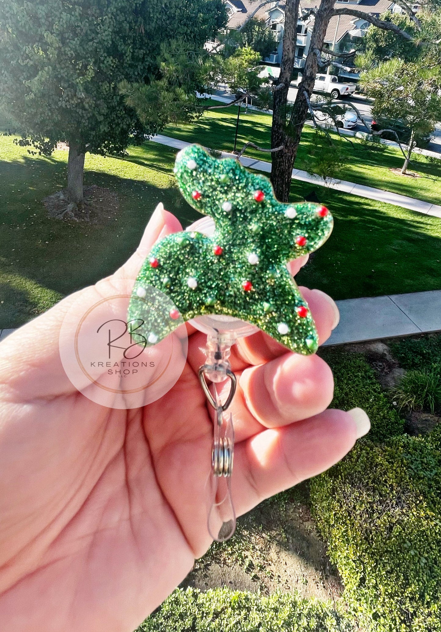 Reindeer animal cookie badge reel | Reindeer cookie| Sprinkle Reindeer cookie | Medical Badge Reel | Retractable | Interchangeable |