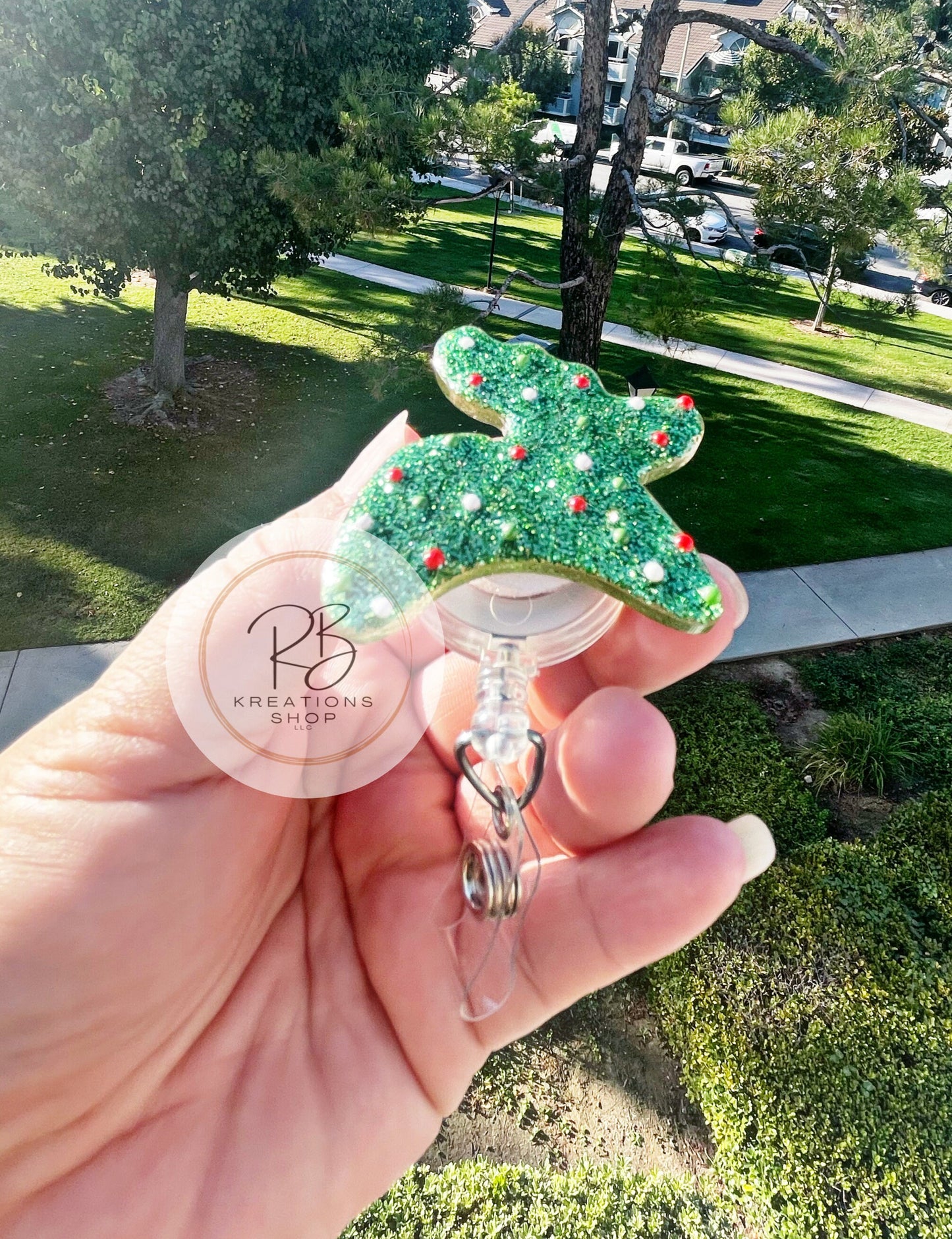 Reindeer animal cookie badge reel | Reindeer cookie| Sprinkle Reindeer cookie | Medical Badge Reel | Retractable | Interchangeable |