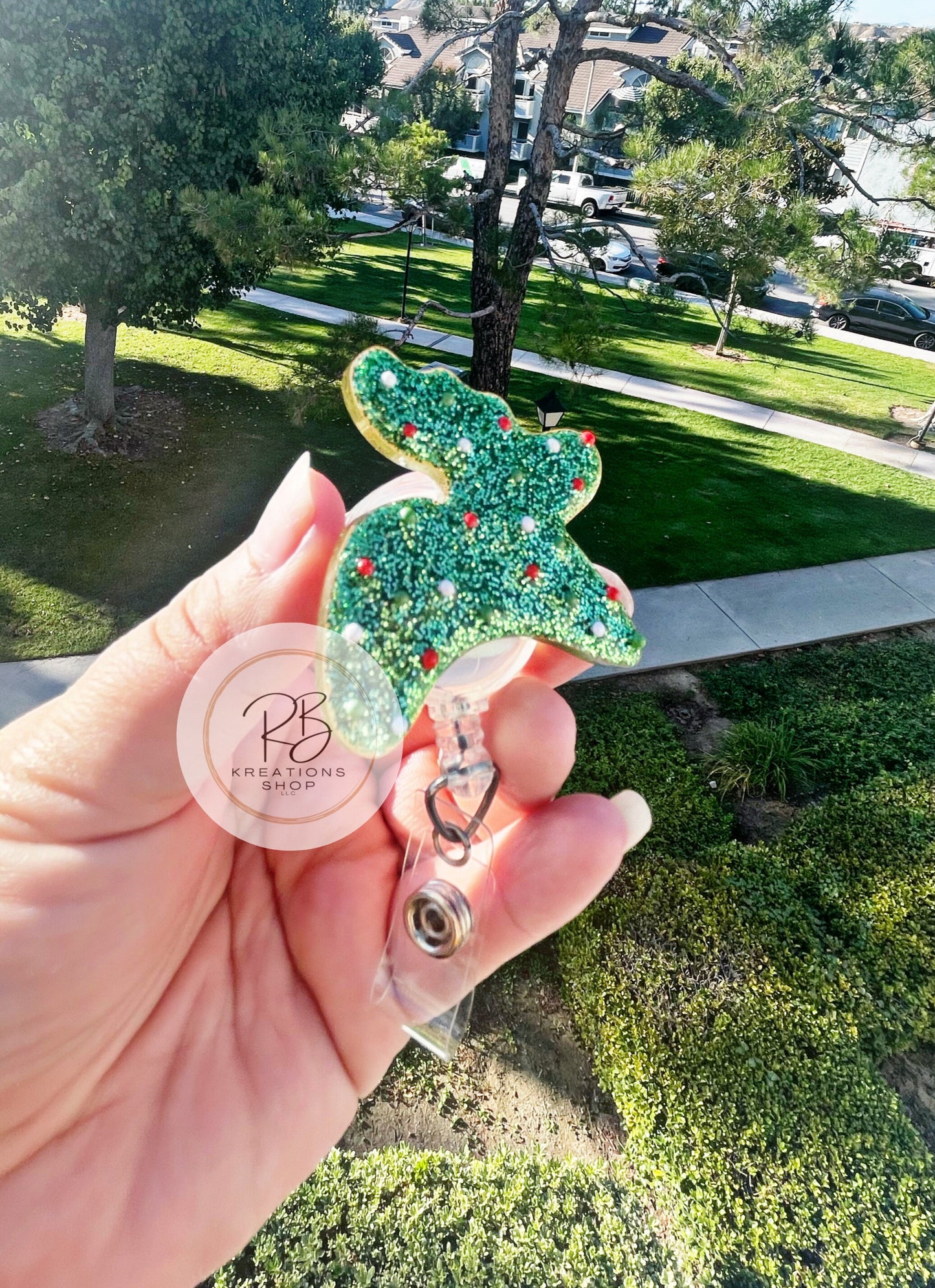 Reindeer animal cookie badge reel | Reindeer cookie| Sprinkle Reindeer cookie | Medical Badge Reel | Retractable | Interchangeable |